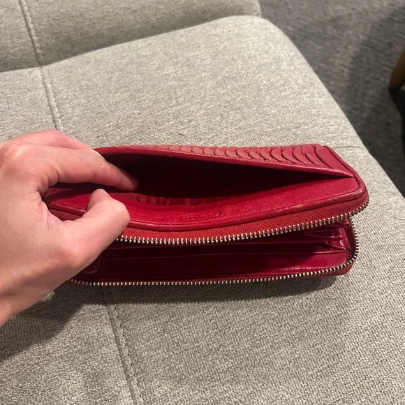 Large Red Coach Wallet Authentic Vintage early 2000s - Picture 3 of 5